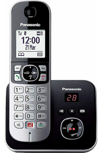 PANASONIC KX-TG6861 Ασύρματο τηλέφωνο με Ελληνικό Μενού Μαύρο