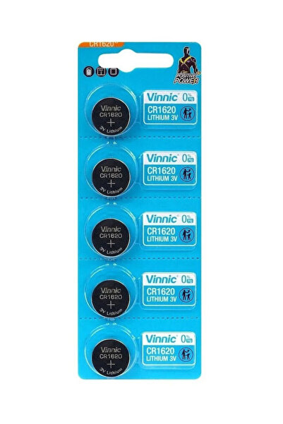 Vinnic Μπαταρία ρολογιού λιθίου CR1620 3V 5 τεμάχια