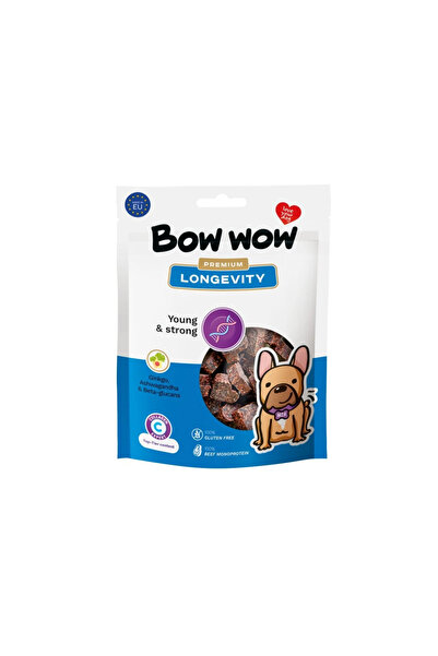 Bow Wow Μακροζωία Μονοπρωτεϊνικές Λιχουδιές Σκύλου με Βοδινό 60 γρ.