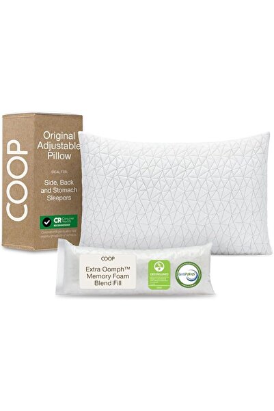 Coop Home Goods - Premium Adjustable Pillow with CertiPUR-US Shredded Memory ...