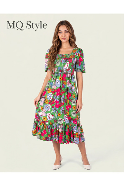 MQ Women's Summer Midi Dress with Trims