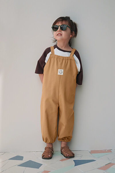 Mioma Kids Elastic Cuffed Jumpsuit Camel