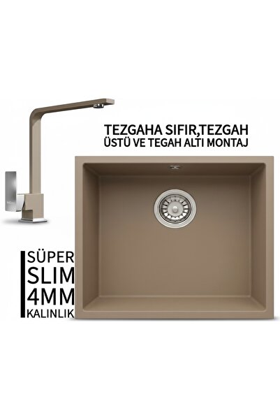 RealStone Steep 50 Cappuccino Granit Evye & Göksu Cappuccino Uyumlu Batarya Seti