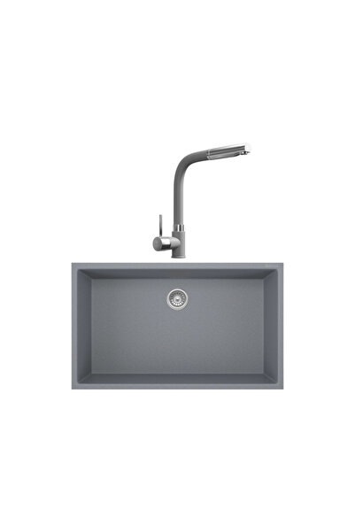 RealStone Gordion 77 & Sümela Spiralli Batarya Premium Mutfak Seti - Gri