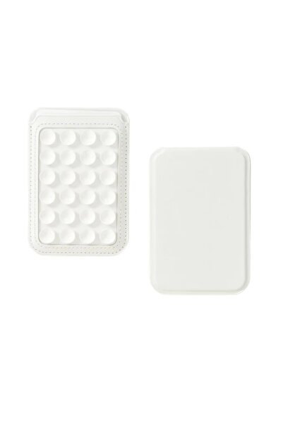 alphastore MagSafe Uyumlu Vantuzlu Silikon Kartlık Cüzdan Ve Telefon Sabitleyici