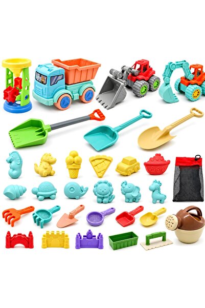 KidProtect Set Jucarii de Plaja si Nisip SandWorld, 31 de Accesorii, Diferite...