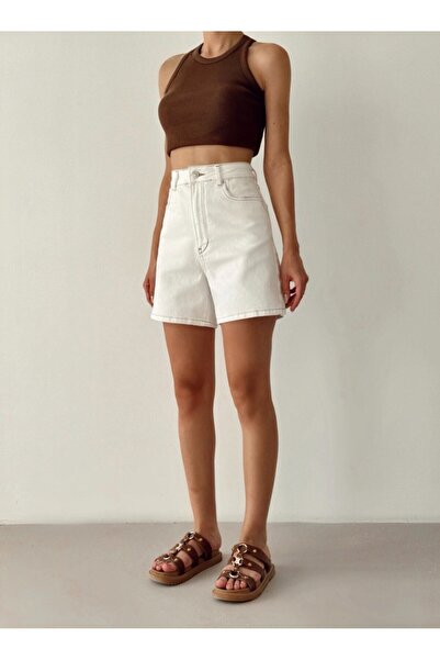 LACARINO High Waist Gabardine Shorts