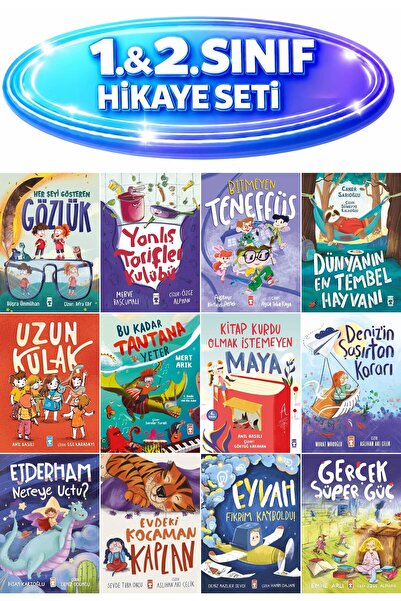 Timaş Çocuk 1 VE2. SINIF 12 KİTAP SET Gerçek Süper Güç Bitmeyen Teneffüs Bu K...