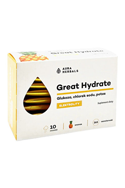 Aura Herbals Great Hydrate Elektrolity Ananas 10 plicuri
