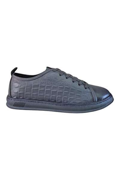 MelAlp Men's Genuine Leather Crocodile Print Sports Shoes