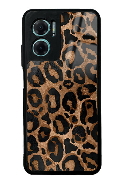 Spoyi Xiaomi Redmi Note 11E Leopar Tasarımlı Glossy Telefon Kılıfı