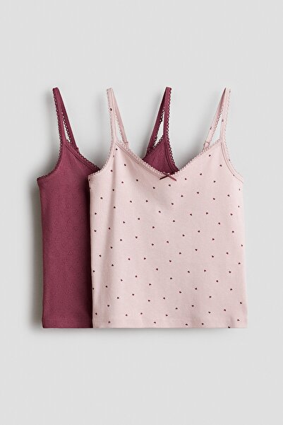 H&M 2'li Pamuklu Pijama Üstü