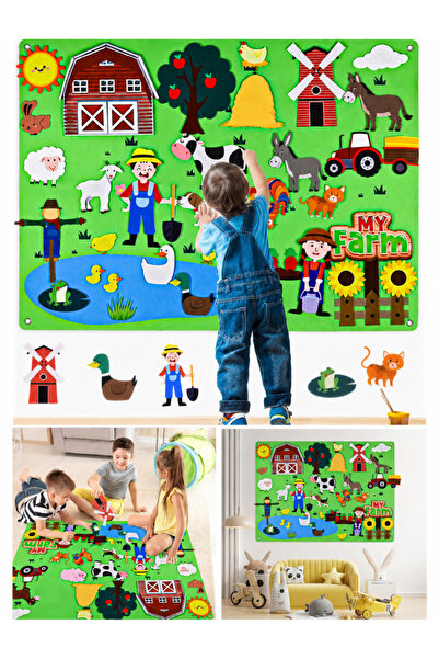 CERTIVA Montessori Felt Farm Activity Board – Educational and Fun Sensory Play