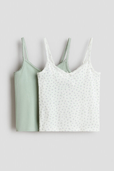 H&M 2'li Pamuklu Pijama Üstü