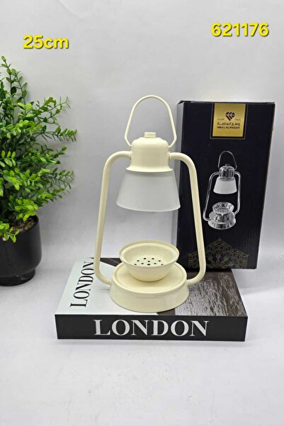 WAHJ ALMASAH Luxury Ramadan Fanus Style Incense Burner White Color with Frost...