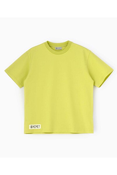 KEMET DARK SOIL | Oversized Basic T-shirt in Cotton Limegreen