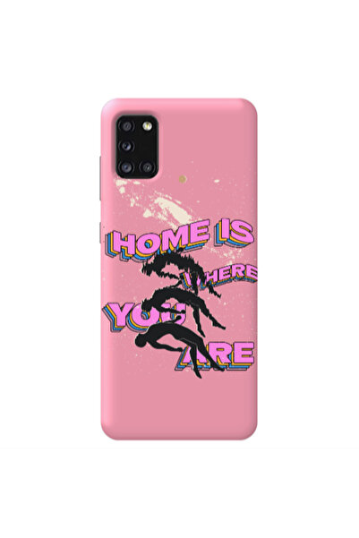 Other Samsung A41 Home Is Where Pink Colored Silicone TPU Θήκη