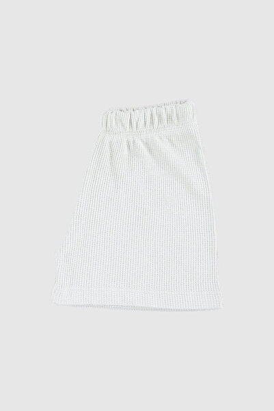 hepbaby Beyaz, Waffle Dokulu Şortlu Çocuk Takım HB23990