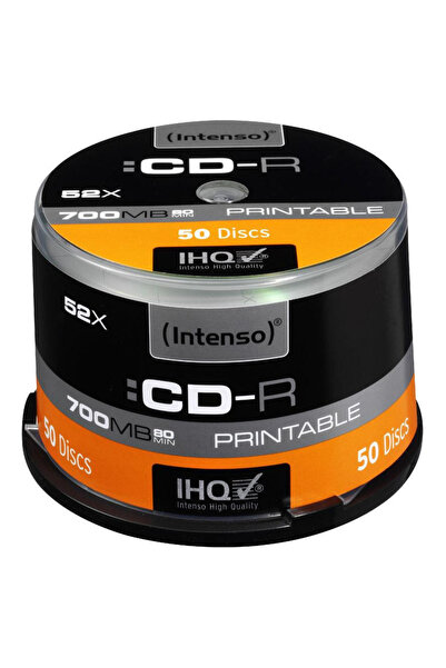 Intenso Εγγράψιμο CD-R 52x Εκτυπώσιμο 700 MB Κουτί 50 τεμαχίων