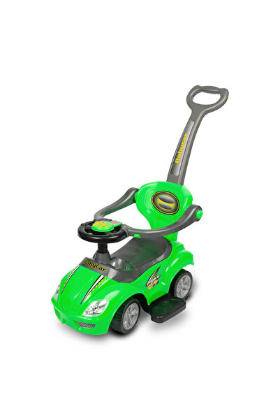 TOYZ Masinuta de impins, cu maner, cadru si suport picioare, Toyz, verde