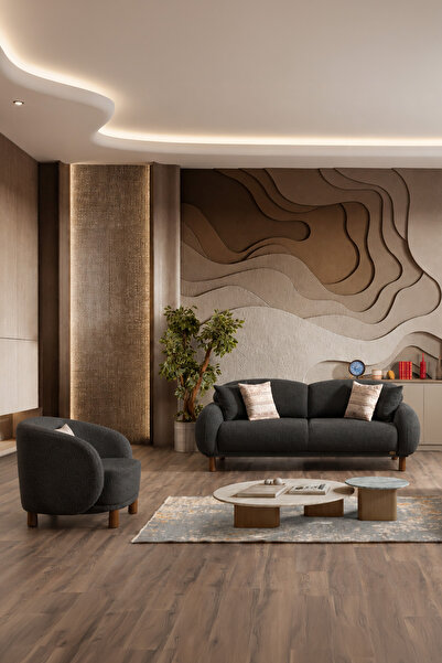İYENA HOME LİVİNG Beyrut 3+1 Koltuk Takımı Bohem Sırt Mekanizmalı Modern