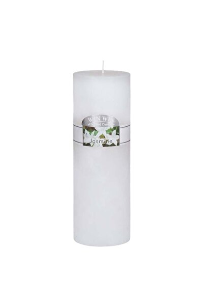 OEM Lumânare Decorativă Alb, Lumină Caldă și Atmosferă Relaxantă, 7.5 x 20cm