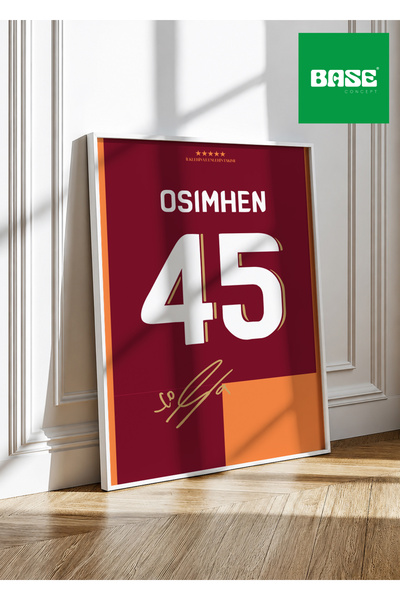 Base Concept Poster pictat cu design de tricou VictorOsımhen45 (încadrat)