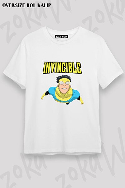 ZOKAWEAR Μπλουζάκι Unisex Loose Fit Invincible v6 με στάμπα