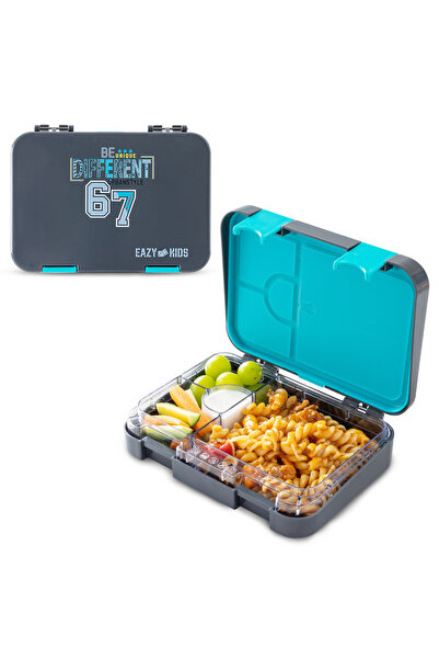 Eazy Kids Brainrot 67 Bento Lunch Box – 4 Compartments, Leakproof BPA Free Fo...
