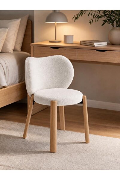 Garvee Modern and Comfortable Vanity Chair - Heart-Shaped Backrest - Soft Fur...