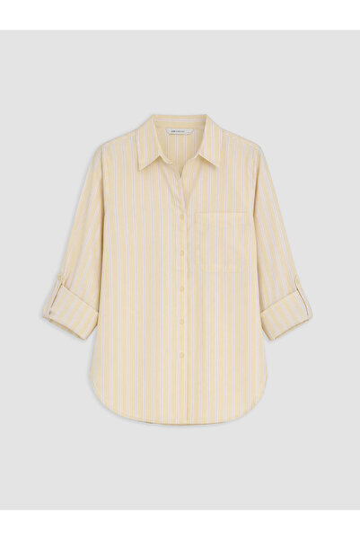 LC Waikiki Cămașă de damă din poplin cu dungi