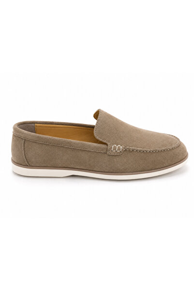 Castle Black Monaco Sand Color Genuine Suede Leather Men's Casual Shoes