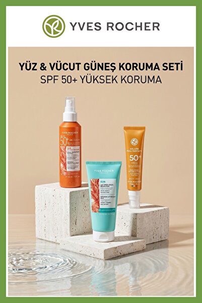 Yves Rocher SPF 50+ Güneş Koruma Seti Yağlı Ciltler İçin Parlama Karşıtı Yüz ...