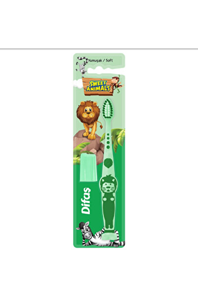 SoykanKozmetik Sweet Animals Çocuk Diş Fırçası Yumuşak Yeşil