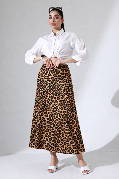 Pure Class Elegant Polka Dot Patterned Pleated Skirt