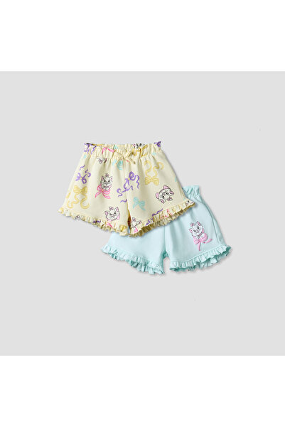 Disney Pack of 2 Elasticated Waist Shorts with Marie Print