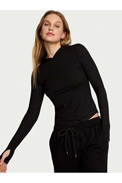 Victoria's Secret Ribanalı Kapüşonlu Sweatshirt