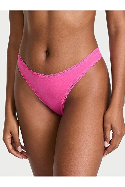 Victoria's Secret Esnek Pamuklu Dantel Belli Tanga
