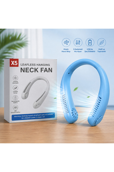 Neck Fan BOYUN VE YÜZ FANI PERVANESİZ VE GÜVENLİ
