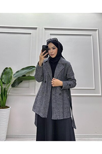 moda acar Suede Detailing Coat (Lined)