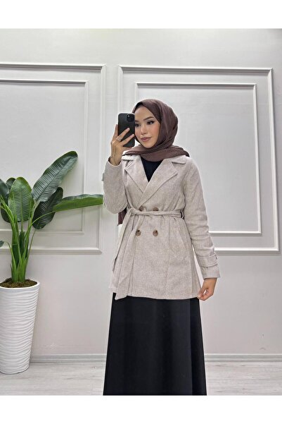 moda acar Suede Detailing Coat (Lined)