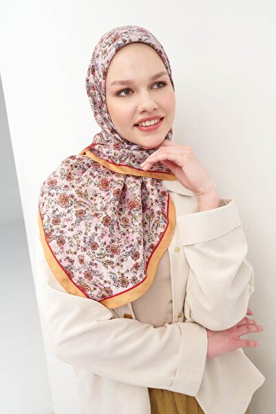Silk Home Velora Scarf Modern Flora Powder 90X90