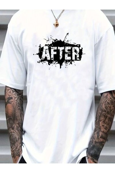 vorena Oversized Printed white t-shirt
