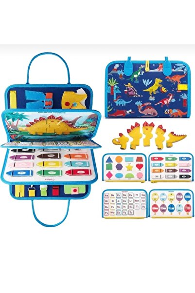 Müjgan Gölçük Yağcı Montessori Busy Board Keçe Aktivite Kitabı | 8 Sayfa Dina...