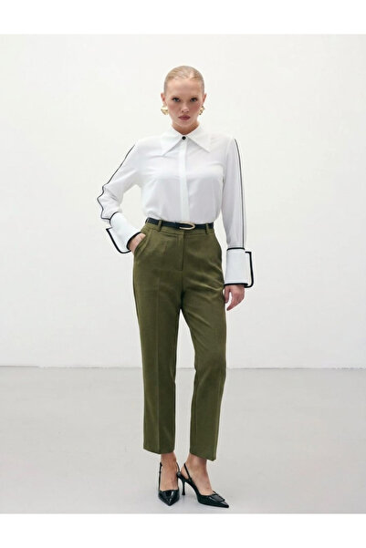 Sateen Pantalone sa kaišom - kaki