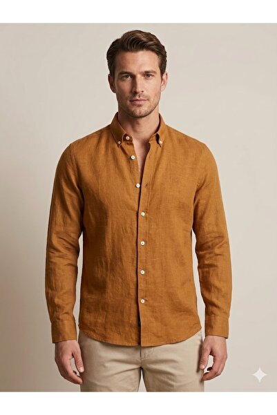 centilmen Cavanna Men's Linen Long Sleeve Shirt 12500-23