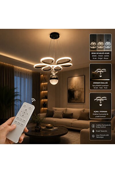 Sanctum ARİN 45 CM UZAKTAN KUMANDALI 3 RENKLİ(beyaz-sarı-günışığı) TEK TOPLU ...