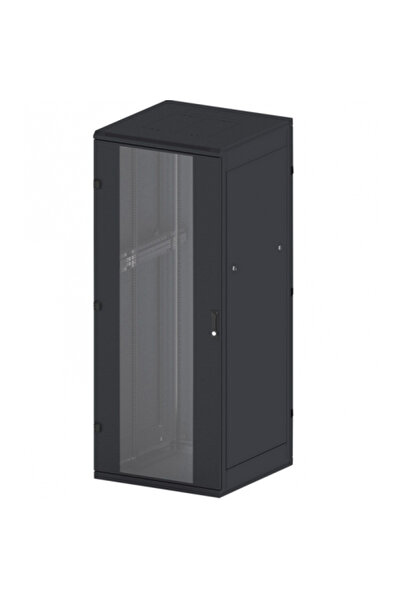 TRITON Rack server de podea 27U 19 inch 600x1000 mm cu ușă de sticlă, negru
