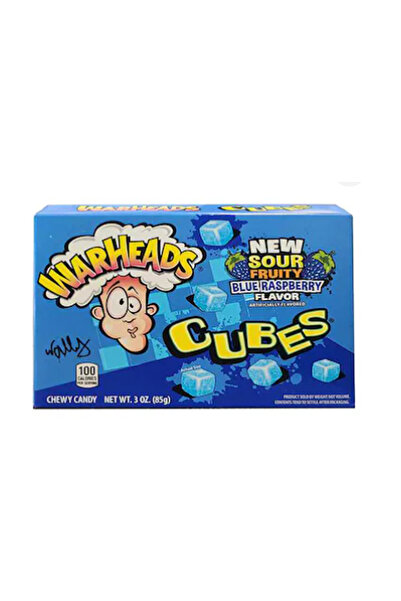 WarHeads حلوى مضغ بنكهة التوت الأزرق على شكل مكعبات، 85 جرام