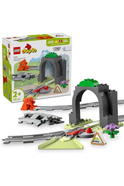 LEGO DUPLO Town Train Tunnel and Tracks Expansion Set, Toddler Learning Toy f...